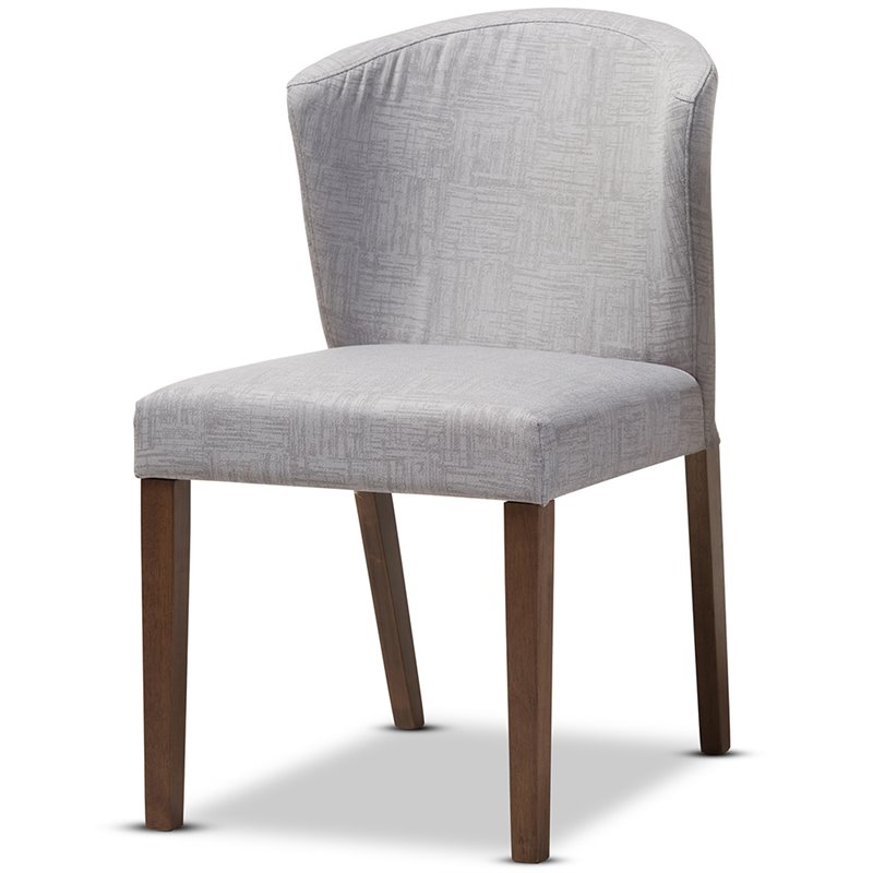 Baxton Studio Cassie 5 Piece Dining Set in Light Gray and Brown