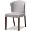 Baxton Studio Cassie 5 Piece Dining Set in Light Gray and Brown