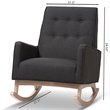 Baxton Studio Marlena Tufted Rocker in Dark Gray