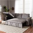 Baxton Studio Lianna Sleeper Sectional in Light Gray
