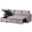 Baxton Studio Lianna Sleeper Sectional in Light Gray