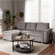 Baxton Studio Lianna Sleeper Sectional in Light Gray