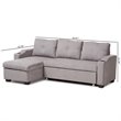 Baxton Studio Lianna Sleeper Sectional in Light Gray