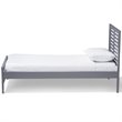Baxton Studio Sedona Twin Slat Platform Bed in Gray