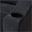 Baxton Studio Lianna Sleeper Sectional in Dark Gray