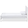 Baxton Studio Sedona Twin Slat Platform Bed in White