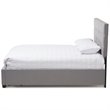 Baxton Studio Tibault Tufted Queen Storage Panel Bed in Gray