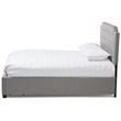 Baxton Studio Aubrianne Tufted Queen Storage Panel Bed in Gray