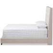 Baxton Studio Georgette Tufted Queen Panel Bed in Light Beige