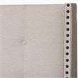 Baxton Studio Georgette Tufted Queen Panel Bed in Light Beige