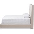 Baxton Studio Georgette Tufted King Panel Bed in Light Beige