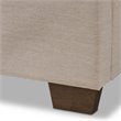 Baxton Studio Georgette Tufted King Panel Bed in Light Beige