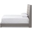 Baxton Studio Georgette Tufted Queen Panel Bed in Light Gray