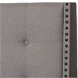 Baxton Studio Georgette Tufted Queen Panel Bed in Light Gray