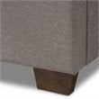 Baxton Studio Georgette Tufted Queen Panel Bed in Light Gray