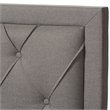 Baxton Studio Aurelie Tufted King Storage Platform Bed in Light Gray