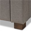 Baxton Studio Aurelie Tufted King Storage Platform Bed in Light Gray
