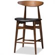 Baxton Studio Flora 5 Piece Counter Height Dining Set in Black