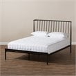 Baxton Studio Sabine Queen Metal Spindle Platform Bed in Black
