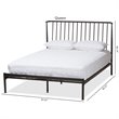 Baxton Studio Sabine Queen Metal Spindle Platform Bed in Black