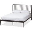 Baxton Studio Sabine Queen Metal Spindle Platform Bed in Black