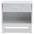 Baxton Studio Deirdre 1 Drawer Nightstand in White