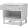 Baxton Studio Deirdre 1 Drawer Nightstand in White