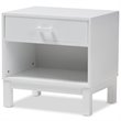 Baxton Studio Deirdre 1 Drawer Nightstand in White