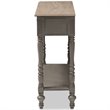 Baxton Studio Noemie 2 Drawer Console Table in Brown