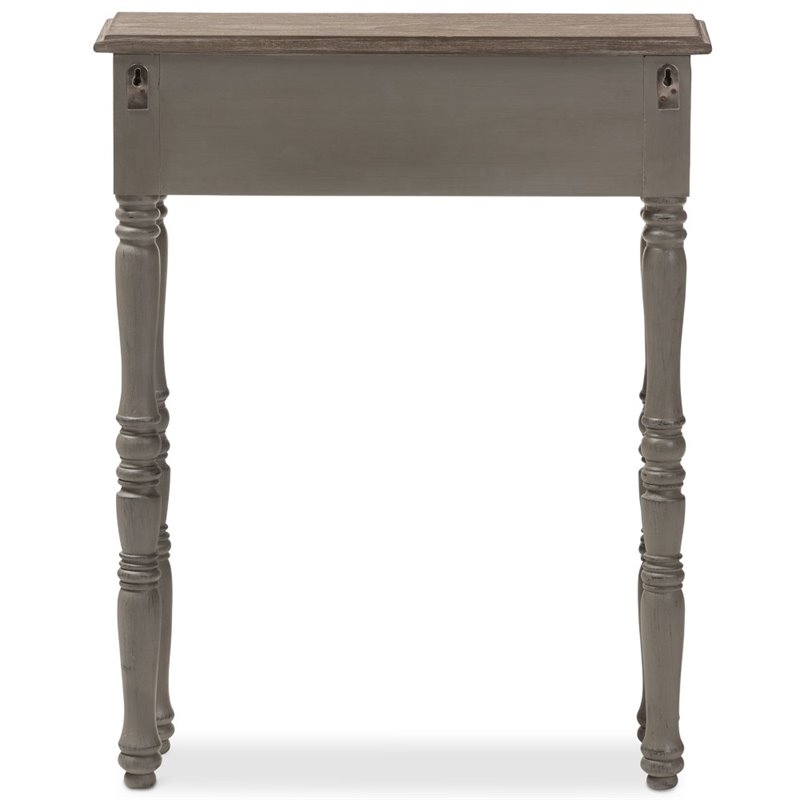Baxton Studio Noemie 1 Drawer Console Table in Brown