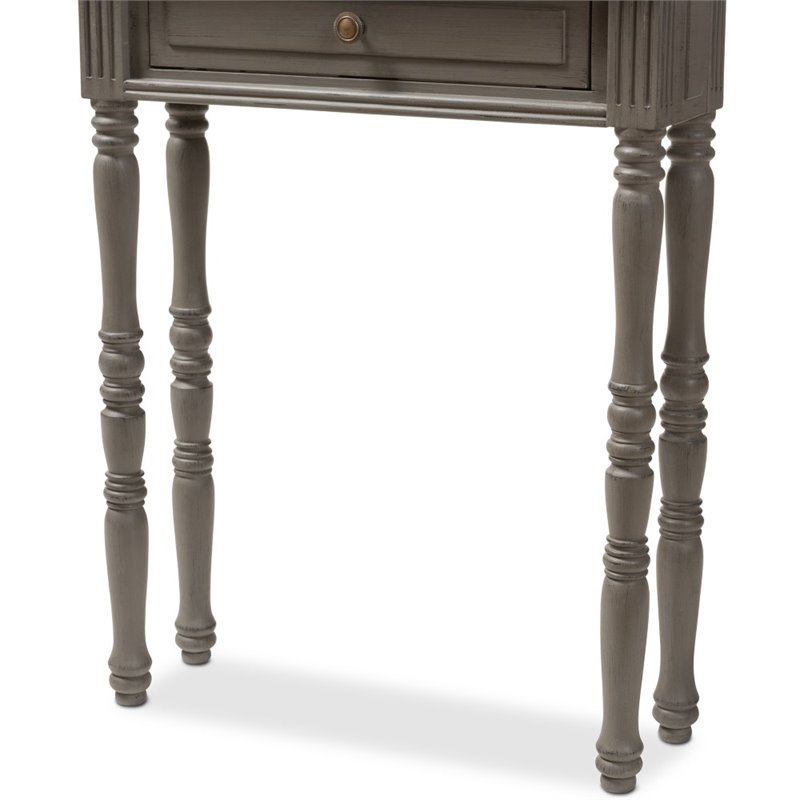 Baxton Studio Noemie 1 Drawer Console Table in Brown