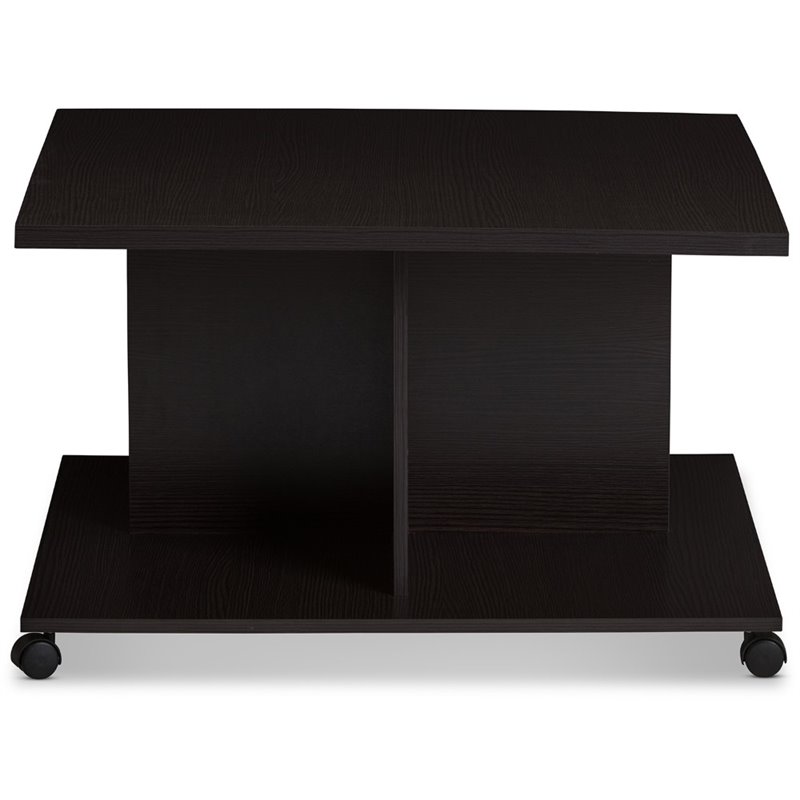 Baxton Studio Cladine Coffee Table in Wenge Brown