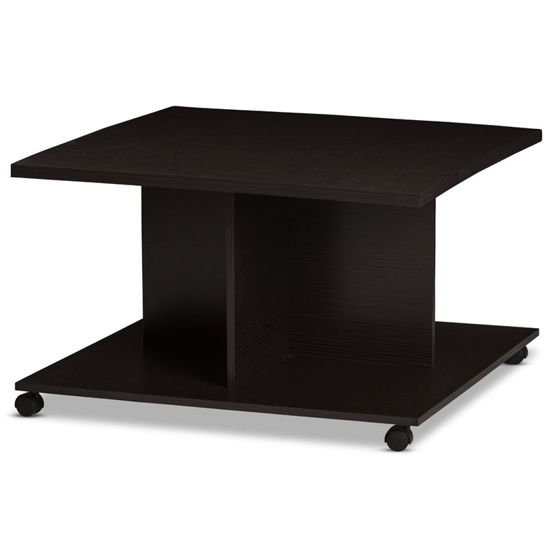 Baxton Studio Cladine Coffee Table in Wenge Brown