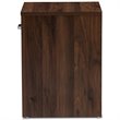 Baxton Studio Hansel 1 Drawer Wood Nightstand in Dark Brown and Dark Grey