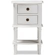 Baxton Studio Audrey 2 Drawer Nightstand in White