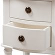 Baxton Studio Audrey 2 Drawer Nightstand in White