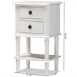 Baxton Studio Audrey 2 Drawer Nightstand in White