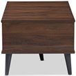 Baxton Studio Pierre Wood Coffee Table in Brown and Dark Grey