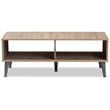 Baxton Studio Pierre Wood Coffee Table in Oak and Light Grey