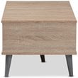 Baxton Studio Pierre Wood Coffee Table in Oak and Light Grey