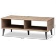 Baxton Studio Pierre Wood Coffee Table in Oak and Light Grey