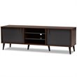 Baxton Studio Samuel Modern TV Stand in Brown and Dark Grey
