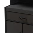 Baxton Studio Tannis Microwave Stand in Dark Grey