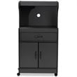 Baxton Studio Tannis Microwave Stand in Dark Grey