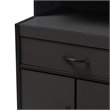 Baxton Studio Tannis Microwave Stand in Dark Grey