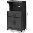 Baxton Studio Tannis Microwave Stand in Dark Grey