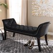 Baxton Studio Chandelle Contemporary Luxe Velvet Tufted Bench in Black
