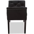 Baxton Studio Chandelle Contemporary Luxe Velvet Tufted Bench in Black