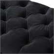 Baxton Studio Chandelle Contemporary Luxe Velvet Tufted Bench in Black