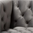 Baxton Studio Zanetta Velvet Tufted Lounge Chair in Grey and Gold